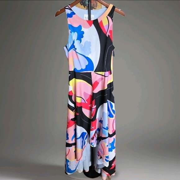 Nicole Miller Vibrant High-Low Dress - Picture 3 of 14
